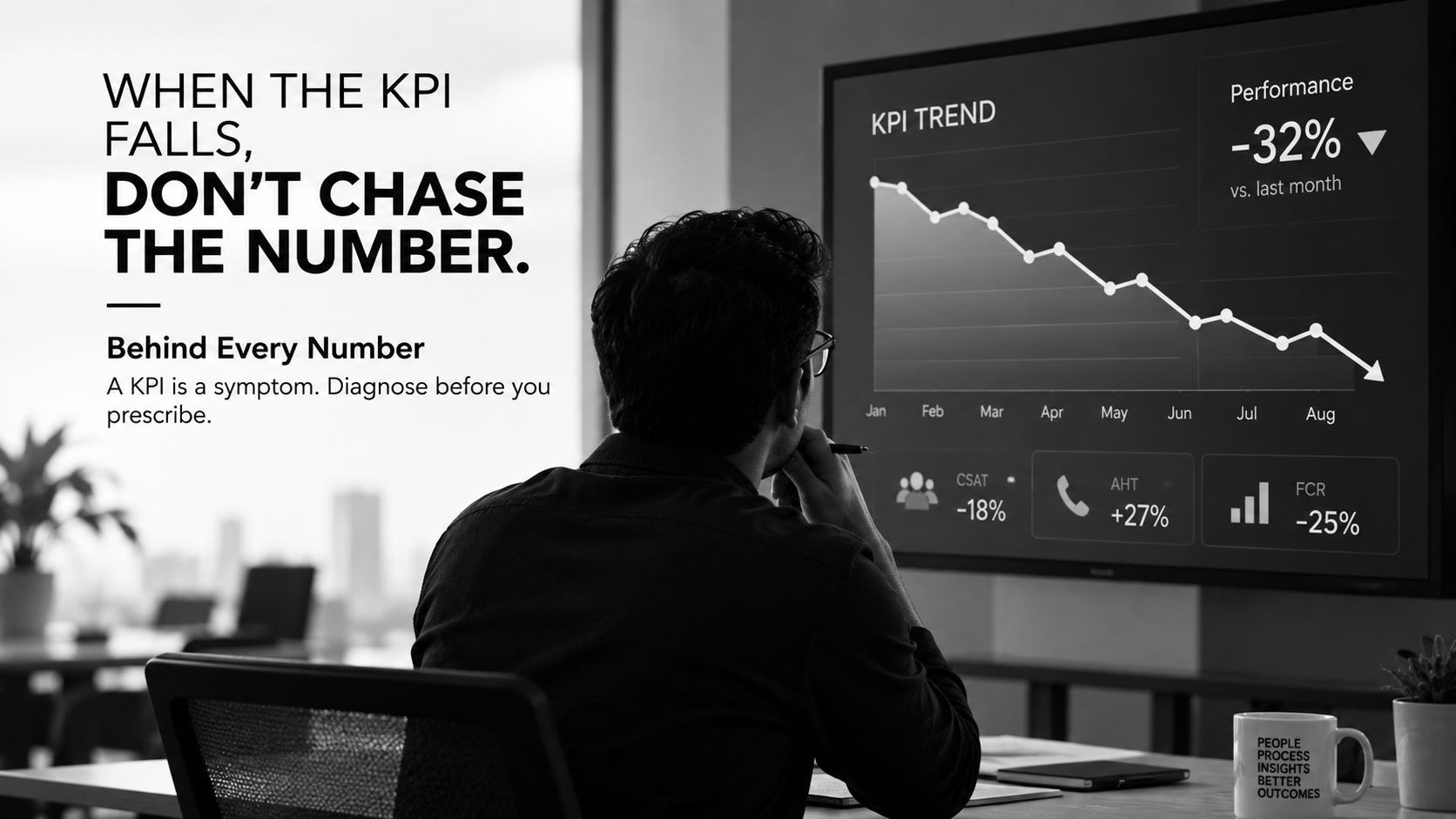 WHEN THE KPI FALLS, DON'T CHASE THE NUMBER.
