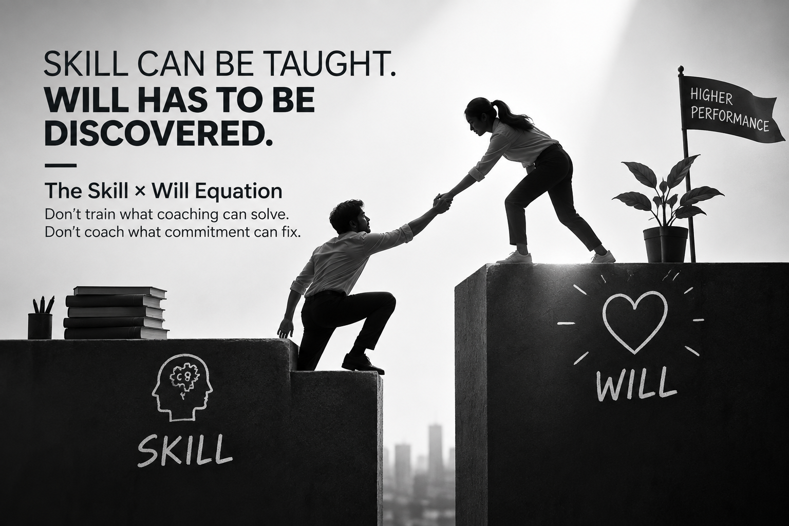 SKILL CAN BE TAUGHT, WILL HAS TO BE DISCOVERED.