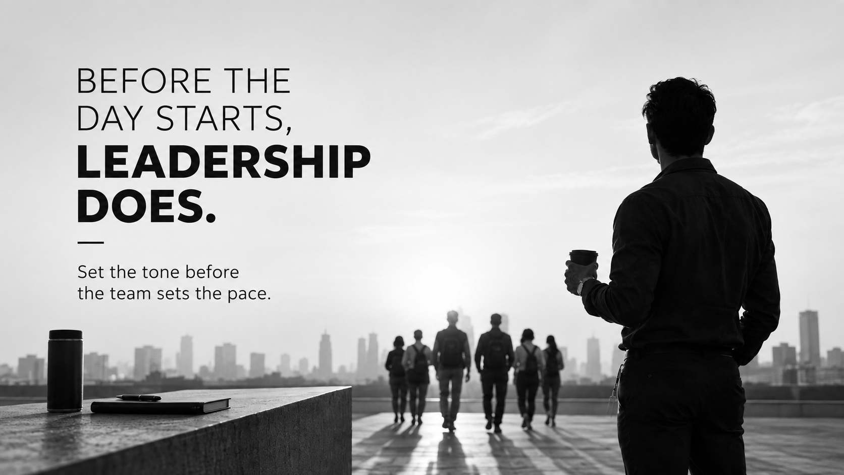 BEFORE THE DAY STARTS, LEADERSHIP DOES.